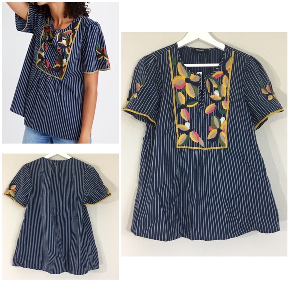 Madewell Tops - Madewell Embroidered Fable Top. Small.